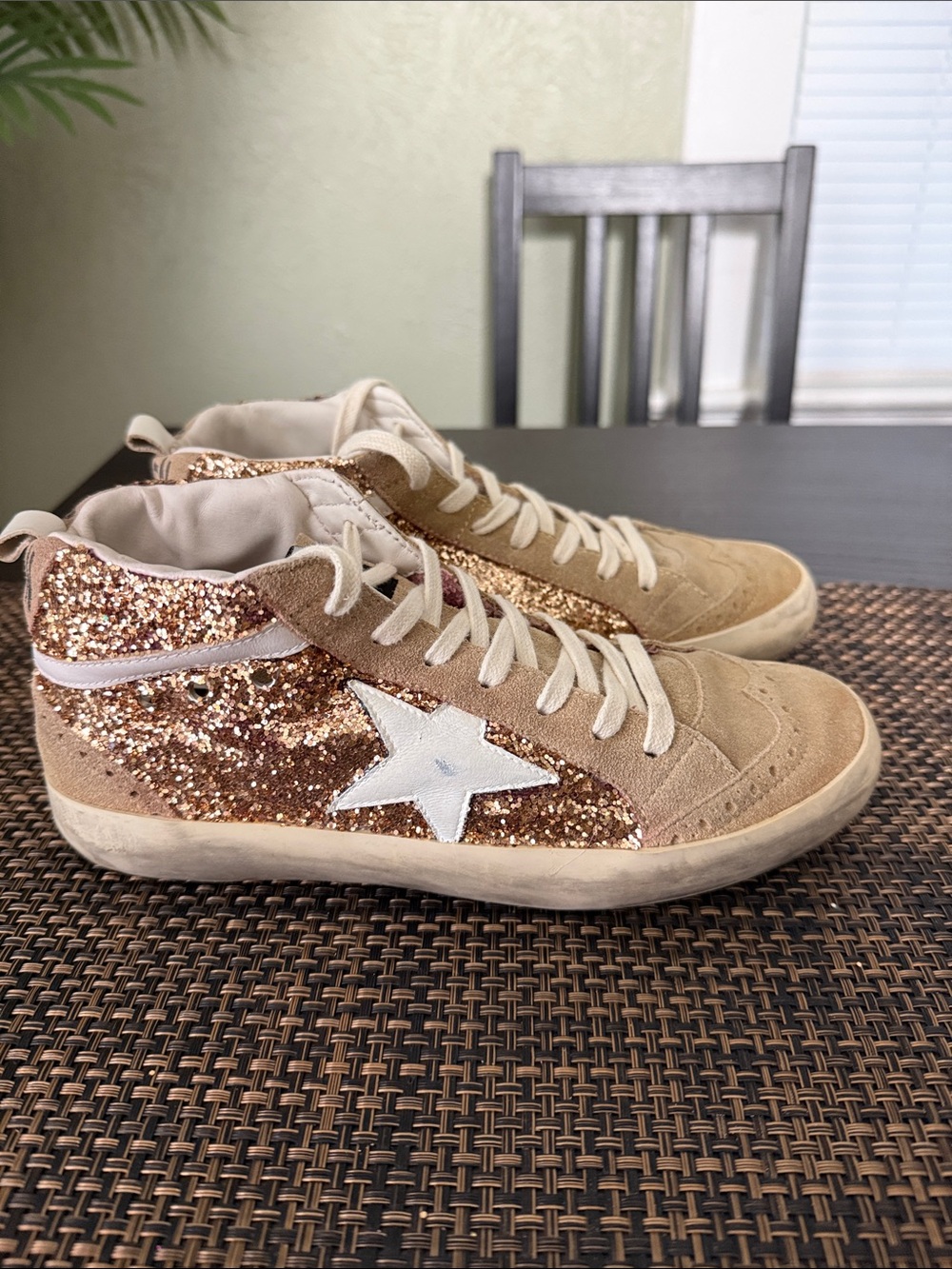 Golden Goose Mid Star Sneakers Glitter